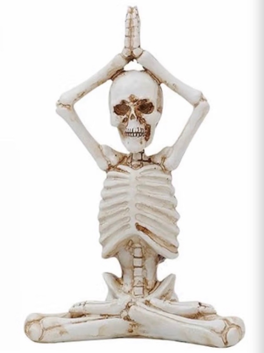 Yoga Skeleton Statue